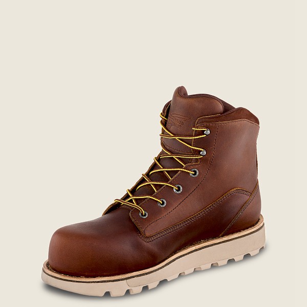 Red Wing Safety Boots Traction Tred Lite - 6-inch Waterproof Toe - Brown - Mens FCR052371